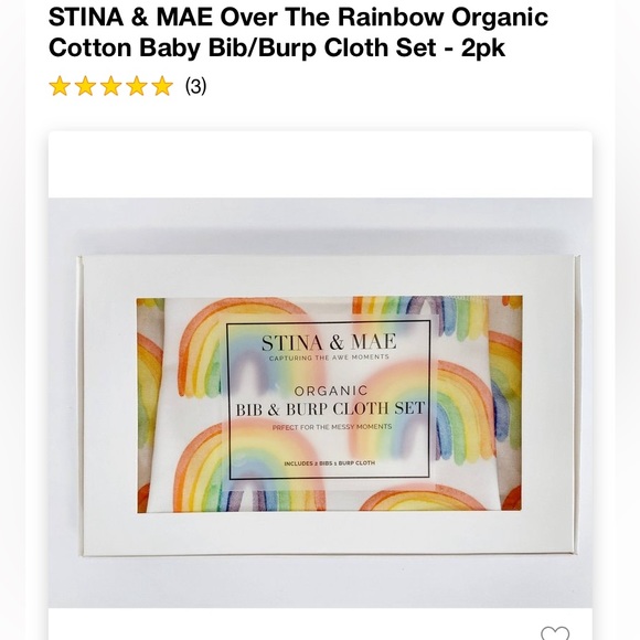 🇺🇸 Stina & Mae Burp& Bib Set - Picture 3 of 6